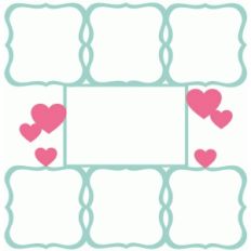 fancy frame collage page mat