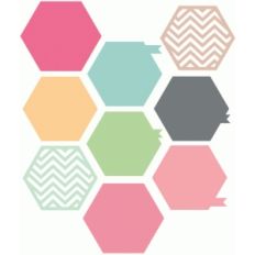 hexagon mini album set