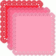 12 x 12 square doily radiating eyelet edge set
