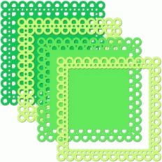 12x12 doily set large open scallop edge