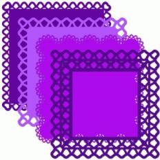 12 x 12 square doily set bell edge