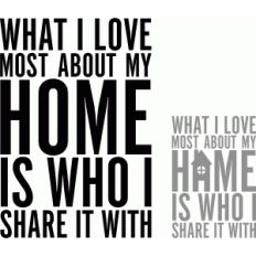 what i love about home vinyl phrase