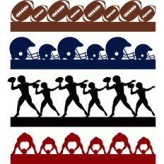 american football borders set