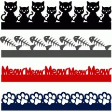 cat borders set