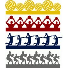 volleyball borders set