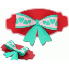 heart bow tag