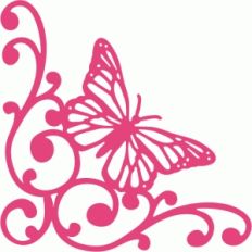 butterfly corner flourish