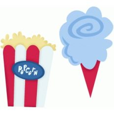 cotton candy and popcorn