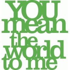 'you mean the world to me' phrase