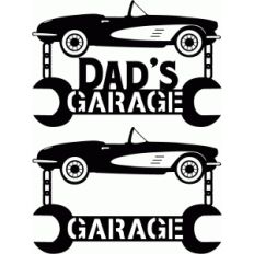 customizable garage vinyl sign