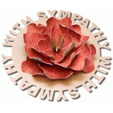 3d with sympathy sentiment flower