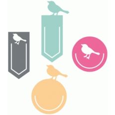 set of bird paperclips