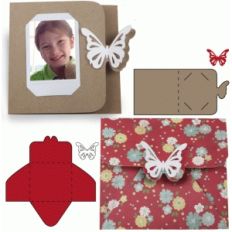 instant photo butterfly card and envelope