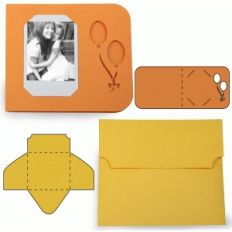 instant photo celebration card and envelope