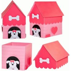 girl dog house box