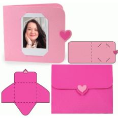 instant photo heart card and envelope