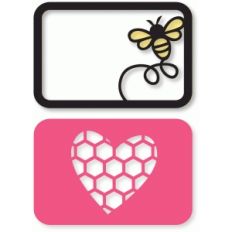 honeycomb heart and flying bee cards