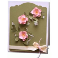 leaf and flower a2 cut out card