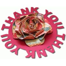 3d thank you sentiment flower