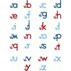 nautical alphabet - lowercase