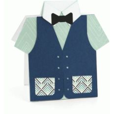 father's day bow tie and vest card