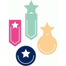 set of star paperclips
