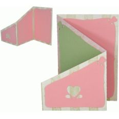 accordion card with heart panels