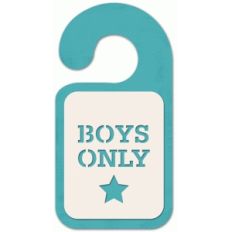 boys only door tag