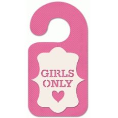 girls only door tag