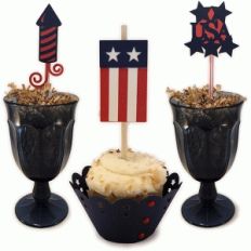double stars cupcake wrap and straw sliders
