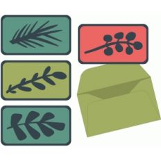 leafy front mini cards and envelopes set