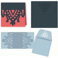 folded lace mini card and envelope set
