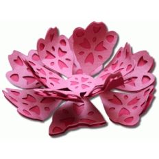 3d five petal doily flower