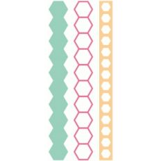 vertical hexagon borders