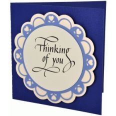 thinking of you scalloped circle card