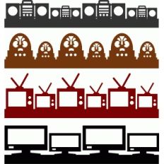 radio and television borders set