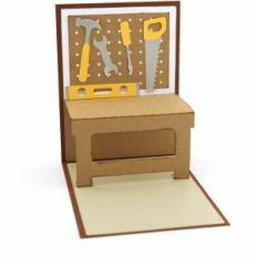 work bench pop up card