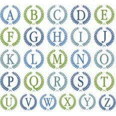 leaf garland alphabet