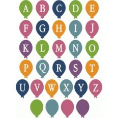 balloon stencil alphabet - uppercase