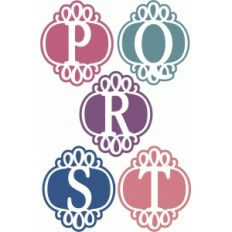 curly monograms p-t