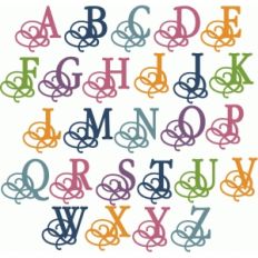 flourished base alphabet