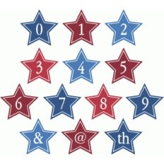 star stencil alphabet - numbers and punctuation