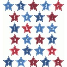 star stencil alphabet - lowercase