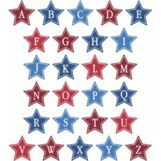 star stencil alphabet - uppercase