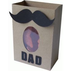 dad mustache treat bag