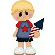 patriotic blonde boy w fireworks pnc