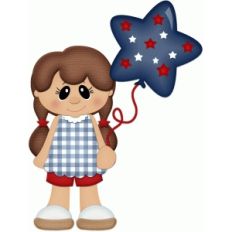 patriotic girl w balloon pnc