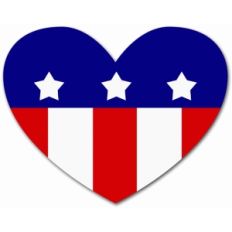 flag heart