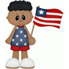 4th of july boy holding flag pnc