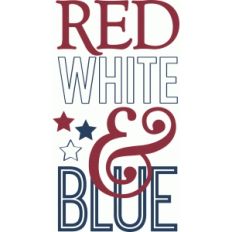 red, white and blue - phrase